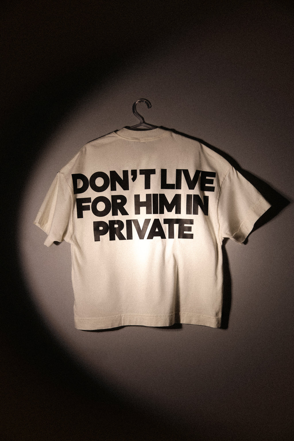 CAMISETA JESUS DIED FOR YOU IN PUBLIC OFF WHITE